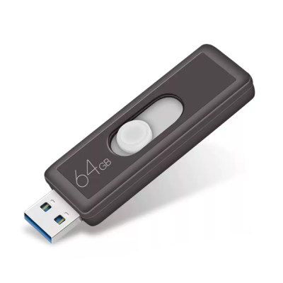 Push and pull usb flash drive